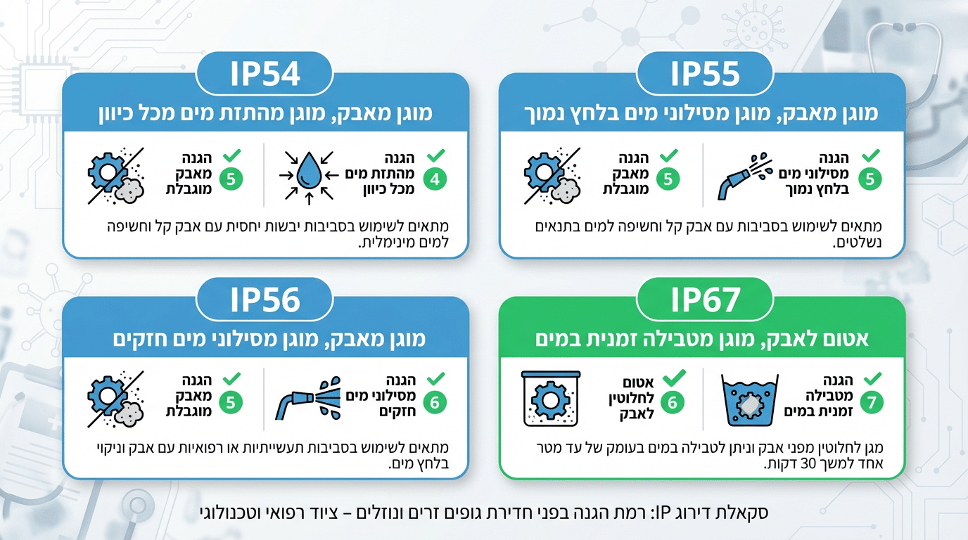 דירוג IP לתאורה בחדר נקי - המדריך המלא לבחירה נכונה