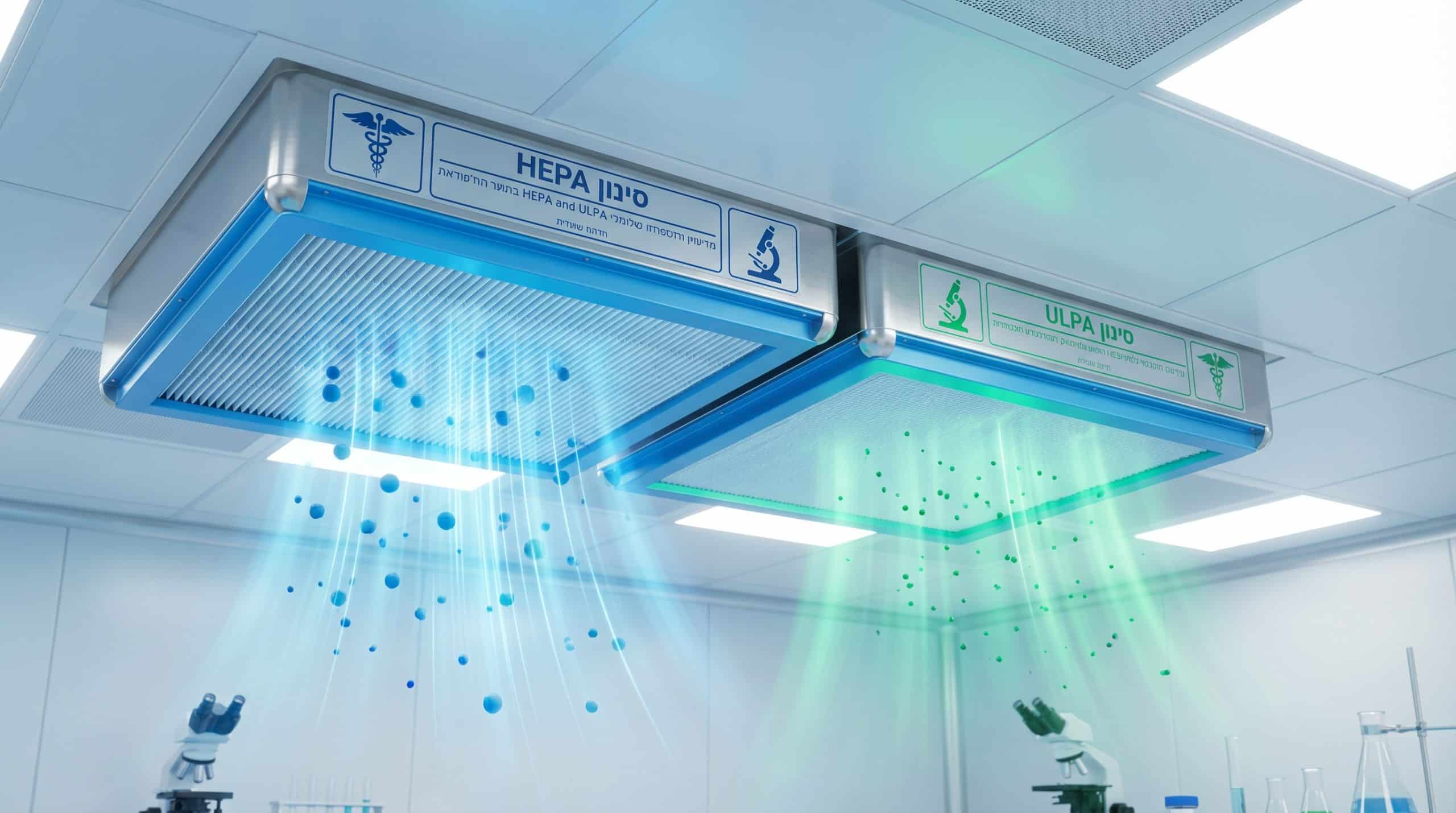 ההבדל בין מסנן HEPA למסנן ULPA — יעילות סינון ושימושים בחדרים נקיים