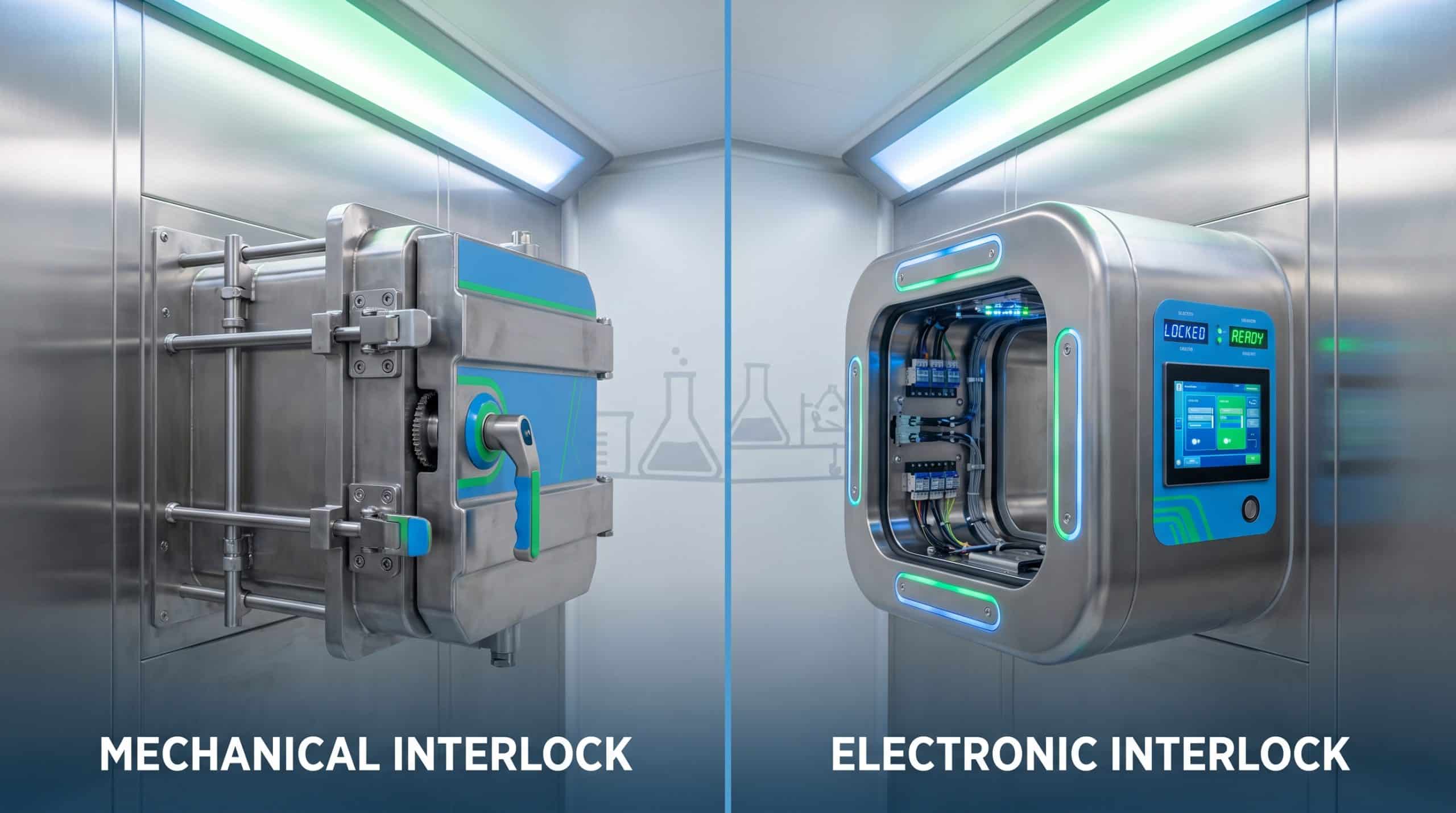 ההבדל בין Interlock מכני לחשמלי בתא העברה לחדר נקי