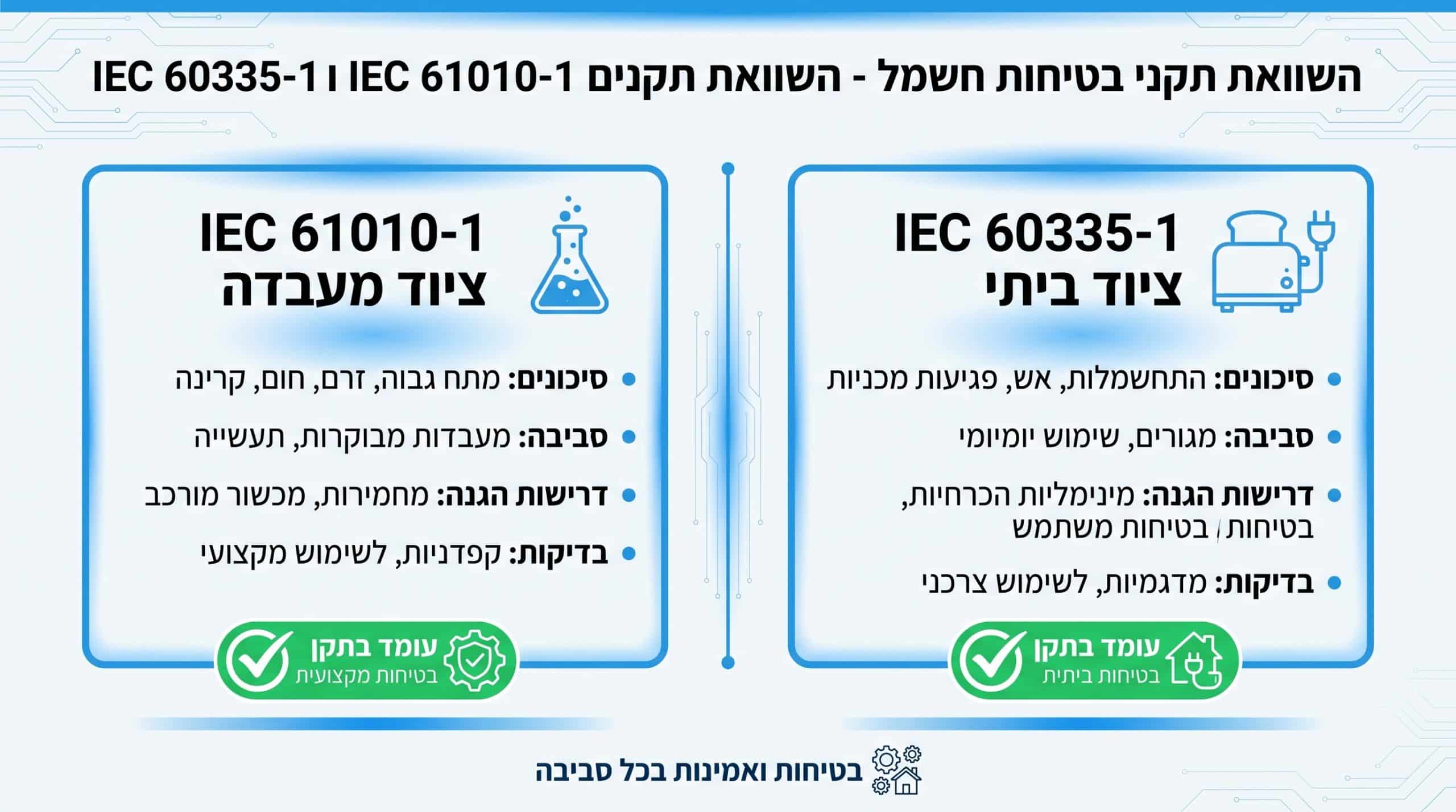 תקני בטיחות מקרר מעבדתי IEC תקני בטיחות חשמלית IEC 61010-1 לציוד מעבדתי ומקררים מעבדתיים