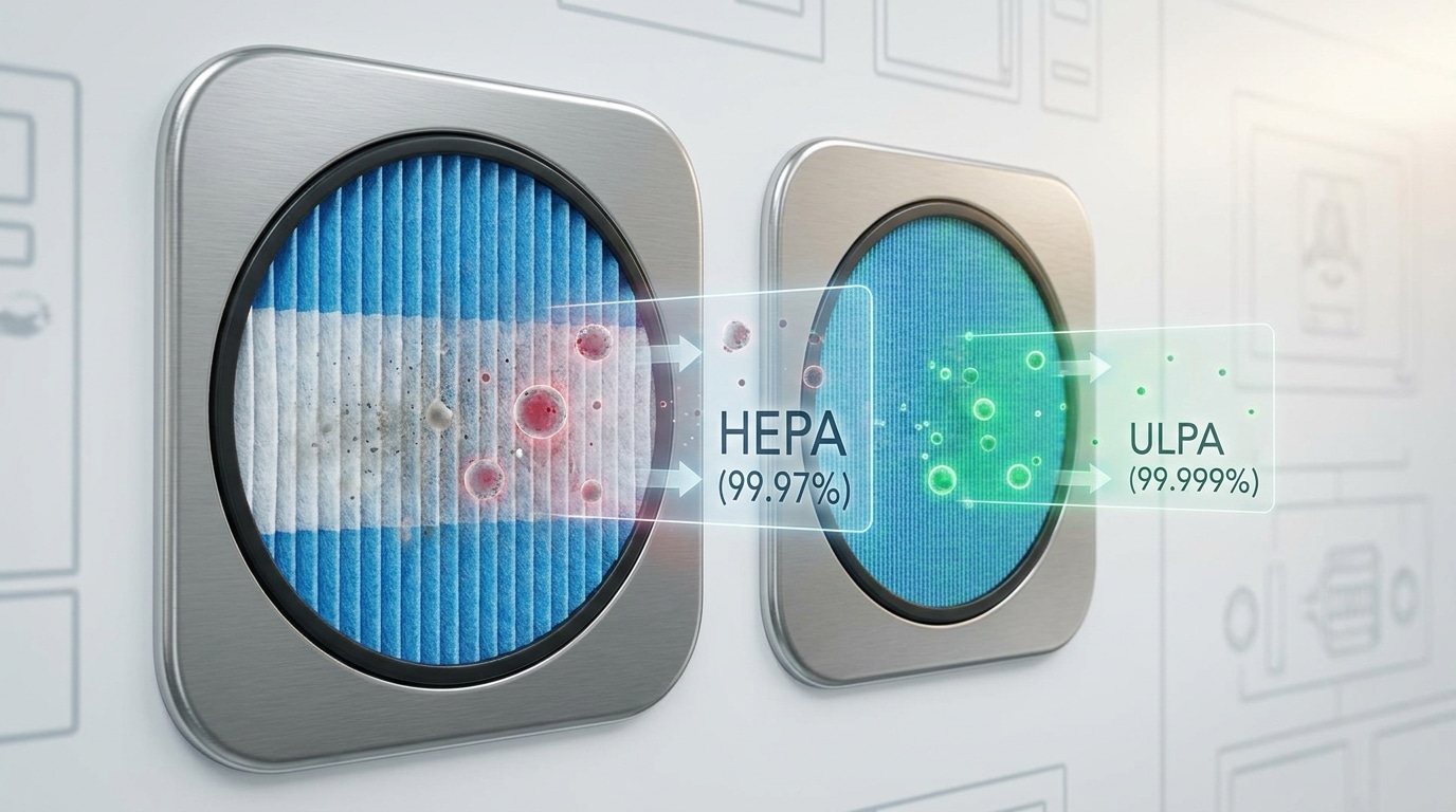 ההבדל בין מסנני ULPA למסנני HEPA בחדרים נקיים - יעילות סינון ושימושים